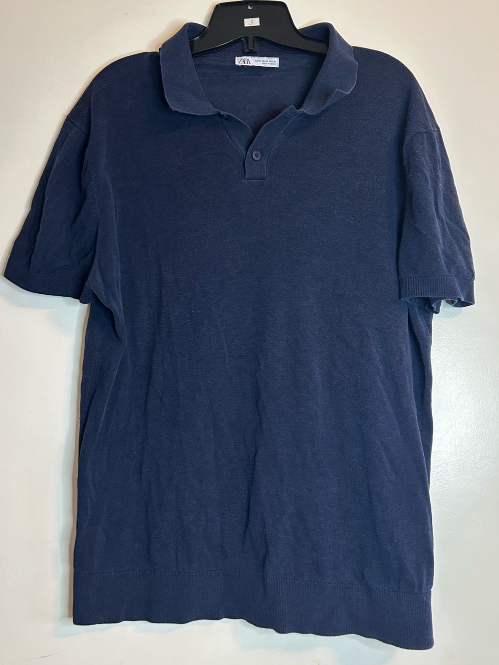 ZARA Men’s Navy Polo Shirt
